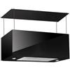 iperbriko Cappa aspirante nera per cucina a isola schermo touch luce led 60x35cm