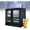 ZPRMMN Armadio refrigerato da bar da 36 pollici con funzione antiappannamento Armadietto for birra da bar Vetrina for bevande raffreddata ad aria incorporata Congelatore commerciale a doppia porta ( Color :