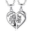 INFUSEU Collana Madre e Figlia Set con Albero della Vita e Cuore Spezzato Gioiello Coordinato Inciso Regalo per Donna Legame Indissolubile