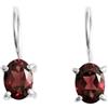 Bijoux et Objets Orecchini con granato in argento 925 - Dimensione della pietra 4x6mm