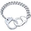 Bling Jewelry Braccialetto Dichiarazione Per Coppie Di Gioielli Per Motociclisti Con Catena Cubana In Acciaio Inossidabile Tono Argento 8 Pollici