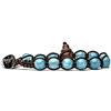 Tamashii Bracciale Originale Tibetano Realizzato con Pietre Naturali Giada Sky Blue Unisex e Taglia Unica