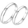 Homxi Anelli Fidanzamento Coppia Incisione,Anelli Coppia Argento 925 Fedina,Anelli Lui e Lei Coppia Regolabili Rotondo con Zirconia Cubica Anello Donna Argento