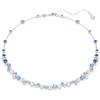 Swarovski Collana Constella, misure miste, azzurro, placcatura rodio