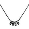 Kiddo Sky Collana con Nome da Uomo Personalizzata 2/3/4/5/6 Perline con Ciondolo 22 Pollici Nero/Oro/Argento Collana a Catena in Acciaio Inossidabile Anniversario Relazione Gioielli Regalo (4 Nomi)
