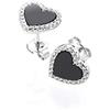 Gioielleria Bucci ORECCHINI CUORE IN ARGENTO 925 CON ONICE E ZIRCONI BIANCHI TAGLIO BRILLANTE
