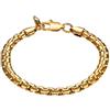 PROSTEEL Bracciale Uomo Oro a Catena Veneziana 22CM Braccialetto Uomo Acciaio a Treccia Metallica Stile Urbano Impermeabile Ipoallergenico