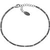 Amen Bracciale da Donna Bracciale in Argento 925 con zirconi Neri e Bianchi di Colore rutenio, Lunghezza Pari a 17 + 3,5 cm; diamentro di 1 mm. La referenza è: BT1NNB17