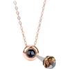 Zopmopae Collana con proiezione fotografica personalizzata Collana con foto rotonda per donna Collana Ti amo 100 lingue con immagine all'interno per mamma moglie ragazze