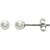 Mayumi - Orecchini Argento 925°/°°+Rh Perle Piena Perlagione 4X4½mm