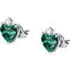 Morellato Orecchini Donna in Argento 925‰, Zirconi Verdi, Collezione Tesori, Cuore - SAIW164