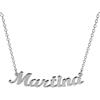 BIANCO GIOIELLI Collana in Argento 925 Sterling, con Nome Martina o Personalizzabile, Tutti i Nomi Disponibili, Chiusura a Moschettone, Made in Italy, Argento 925 Sterling (Argento rodiato)