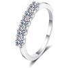 StarGems® Anello a quattro punte in argento 925 in argento 925 Moissanite 925 a quattro punte RX068-0.5ct-11 1/2