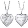Suplight Collana Personalizzata con Foto a Medaglione Cuore Apribile Collana da Donna Personalizzata Placcato Oro 18K Oro Rosa Confezone Regalo