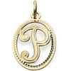 Inmaculada Romero IR 18k Ciondolo in oro lettera iniziale P 21 mm. [7468]