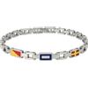 amorili Bracciale Uomo Bandiere Nautiche in Acciaio Inox - Gioiello Marinaro Regolabile - Idea Regalo Stile Nautico - Accessorio Unisex Barche e Vela - bcc1990
