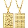 GOLDCHIC JEWELRY Collana Con Drago Personalizzata Per Uomo, Tag Loong Inciso Con Catena d'Oro, Gioielli Hip-Hop Da Donna, Regali Amuleto Fortunato