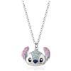 Disney Collana Stitch in Ottone con Zirconi Colorati, Adatto per Donne e Bambine, Dimensione Regolabile, Pronta da Regalare, Gioielli Ufficiali Disney