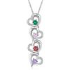 ALBERTBAND Collana Personalizzata in Argento 925 Ciondolo a Cuore con Nomi Incisione Collana per Donna Madre Figlia Regalo per Festa Della Mamma San Valentino