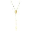 amorili rosario collana donna in argento 925 dorata con zirconi
