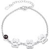 yrozvw Bracciale con nome personalizzato e foto all'interno Bracciali a zampa di cane Bracciale a zampa di cane con foto incisa su misura Gioielli per animali domestici Regalo per donna