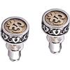 ForFox Orecchini mantra om in argento sterling 925 per uomo donna