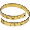 Vestopazzo Bigiotteria Collezione Donna, Bracciale Fascia Metro, Ottone Dorato non Trattato Lucidato a Mano, Nickel tested. DD11048