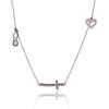 Sakrami Collana da Donna in Argento 925 Trilogy Personalizzabile (RODIATO)