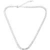 SOIMISS Collana Zirconi Bianca da Donna, Resistente All'ossidazione, per Decorazione Quotidiana di San