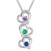 ALBERTBAND Collana Personalizzata in Argento 925 Ciondolo a Cuore con Nomi Incisione Collana per Donna Madre Figlia Regalo per Festa Della Mamma San Valentino (#3 cuore)