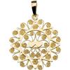 Giuseppe Di Rienzo Gioielli Di Rienzo Giuseppe Gioielli Ciondolo Presentosa dʼAbruzzo con Due Cuori | Argento 925‰ laminato in Oro Giallo PT02CG