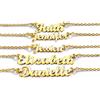 U7 Collana Personalizzata con Nome per Donna e Ragazza in Acciaio Inossidabile Collana Donna con Nome Personalizzato Placcato Oro 18K Regalo per Compleanno San Valentino