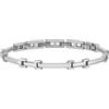 Breil, Collezione Y, Bracciale Uomo con Maglie in Acciaio Lucido e Pratica Chiusura ad Ardiglione, Lunghezza Regolabile 17-22 cm, Colore Silver, Idee Regalo Uomo