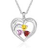 RolaOnly Collana con Nome Personalizzabile Ciondolo Cuore Donna Collana per Regali di Gioielli per Natale Compleanno Festa Della Mamma (3 nomi)