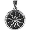 ForFox Ciondolo sole vintage piccolo in argento sterling 925 per uomo donna