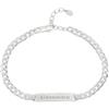 Giuzi - Bracciale Uomo Argento 925 Personalizzabile con Targhetta Incisa, Catena Grumetta Regolabile, Idea Regalo Uomo con Confezione