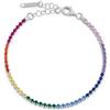 Brosway Bracciale Donna, Bracciale Tennis in Argento e Joyful Rainbow | Collezione Fancy - FJR08
