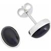 mantraroma orecchini a bottone in argento 925 con onice e pietra nera, orecchini con pietre preziose in vero argento sterling da donna, regalo