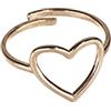 Donipreziosi Anello Cuore Filo in Argento 925% Regolabile Donna Made in Italy (Rosè)