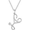 Richsteel Collana con Battito Cardiaco Collana da Donna in Acciaio Inossidabile con Ciondolo Stetoscopio Collana con Stetoscopio Medico con Confezione Regalo per Uomo e Donne