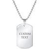 Bling Jewelry Personalizzato X-Large Di Base Fresco Uomini Identificazione Militare Dell'Esercito Dog Tag Collana Per Gli Uomini Adolescenti Lucidato Nero Oro Argento Tono Acciaio Inox 24 Pollici Palla Catena