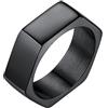 Richsteel Anello Creativo Dado Esagonale con Rune Anello Minimalista da Uomo Unisex Stile Punk HIppie Hiphop Personalizzabile Argento/Nero/18k Oro in Acciaio Inox