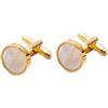 GETSTREE Braccialetti da Braccialetto da Uomo, Gemelli da Uomo Classici in Rame Madreperla Placcato Color Oro, Regalo for Feste, Abiti da Sposa, Bottoni for Camicie