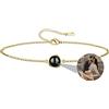 Nergaebe Bracciale Personalizzato Con Foto per Donna - Proiezione di Immagine All'interno - Cerchio in Argento Sterling - Regalo per Compleanno, Natale, Anniversario