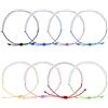 SUPERFINDINGS 8 colori Braccialetti con Perline Oceaniche con Semi di Cristallo Corda per Tessitura Fatta A Mano Braccialetti Trasparenti Perline di Vetro Braccialetti con Cordoncino