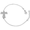 Damiano Argenti Bracciale in Argento 925 Tau con Incisione Preghiera Angelo di Dio Argento