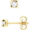 & YOU - Orecchini SOLITARIO Diamanti Veri 0,20 Cts - Qualità Hsi - Disponibile in Oro Giallo e Oro Bianco - Gioiello da Donna
