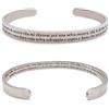 ALMENDRA Bracciale personalizzato da uomo frase primo bacio con incisione nascosta rigido in acciaio personalizzabile messaggio regalo scritta nome
