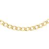 CARISSIMA Collana Curb piatta diamantata 4 mm unisex in oro giallo 9 ct, 61 cm
