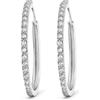 LES FOLIES DI PAOLA GRIECO Coppia di Orecchini a Cerchio Crystal cerchietti strass in argento 925 rodiato - Hoops Collection (20mm)